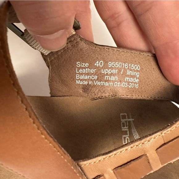 Dansko Debby Strappy Rocker Bottom  Full Grain/Raffia Platform Sandal Sz EU 40 - Picture 11 of 12